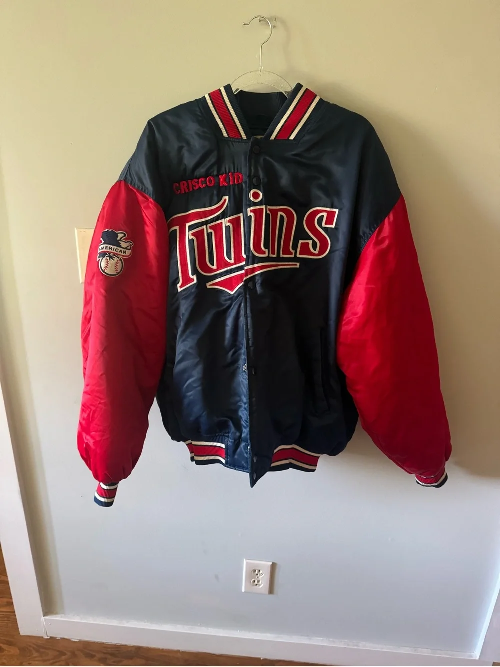 Vintage Twins Starter Navy & Red Kids Jacket- The Crisco Kid